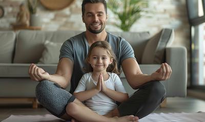 Gemeinsame Yoga Stunden als Hobby für Kinder