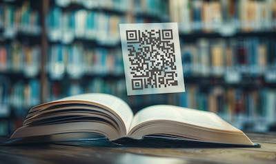 QR Code in einem Lehrbuch