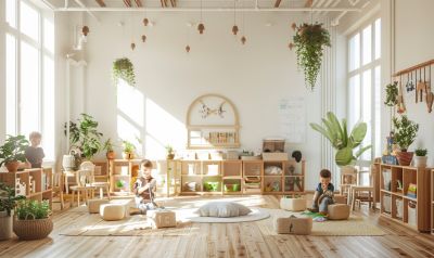 praktische raumgestaltung in kitas gruppenraum holzmoebel