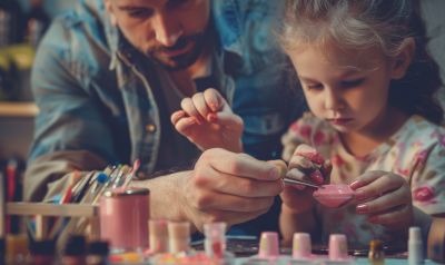 kreative nagel designs papa kinder lackieren naegel